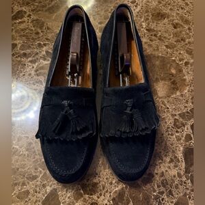 Salvatore Ferragamo Men's Suede Black Tassel Loafers